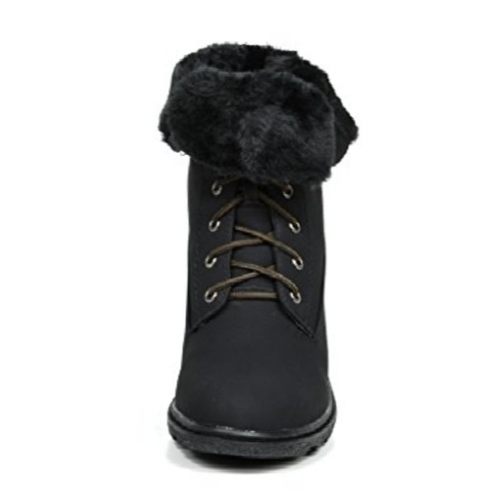 -NWT Dream Pairs Wm 10 Amstorm Blk Faux Suede Boots - Picture 3 of 8